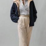 Chubasquero reversible azul y beige | Stylicious (23)