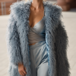 Abrigo de pelo azul mujer | Stylicious (4)