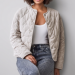 Chaqueta acolchada beige mujer | Stylicious