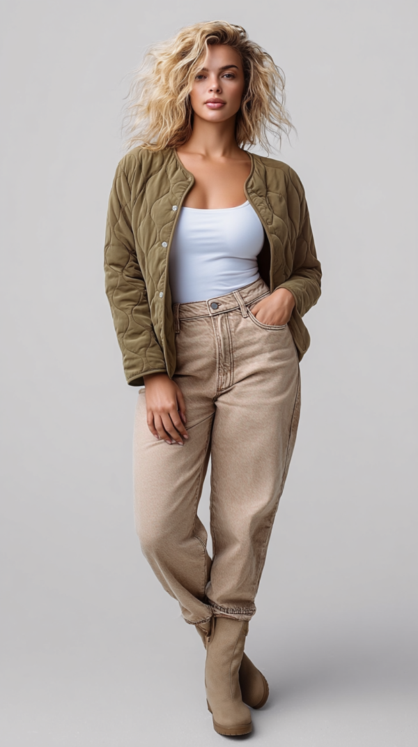 Chaqueta acolchada verde mujer | Stylicious (8)