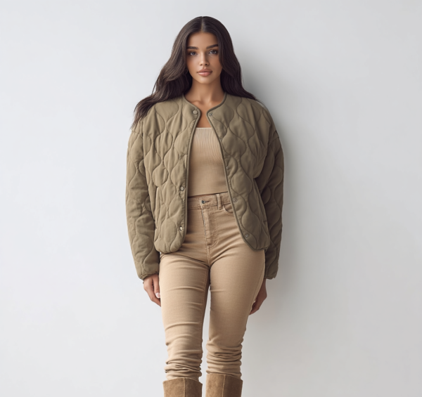 Chaqueta acolchada verde mujer | Stylicious (2)
