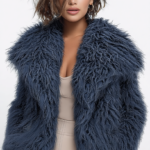 Abrigo de pelo azul mujer | Stylicious (23)