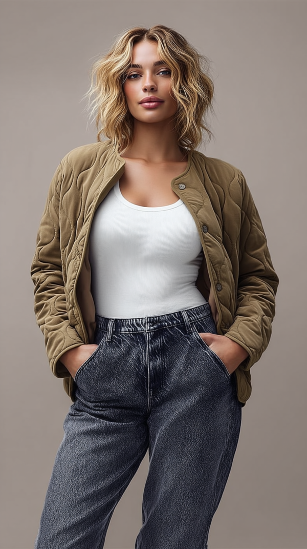 Chaqueta acolchada verde mujer | Stylicious (5)