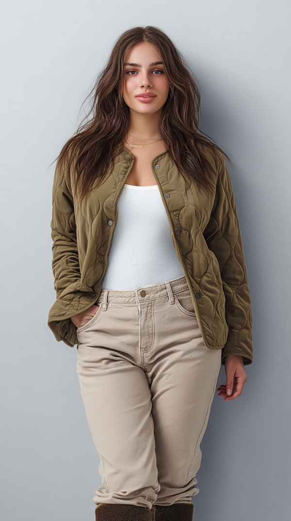 Chaqueta acolchada verde mujer | Stylicious (4)
