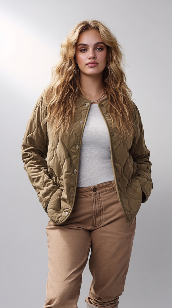 Chaqueta acolchada verde mujer | Stylicious (6)