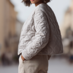 Chaqueta acolchada beige mujer | Stylicious (9)