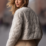 Chaqueta acolchada beige mujer | Stylicious (8)