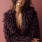 Abrigo de pelo burdeos mujer | Stylicious (4)