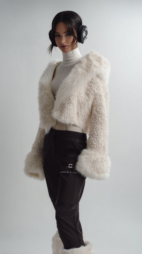 Chaqueta corta de pelo blanca | Stylicious (2)
