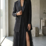 Vestido blazer de tweed negro | Stylicious (5)