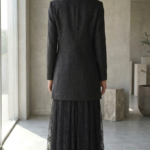 Vestido blazer de tweed negro | Stylicious (6)