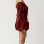 Vestido corse negro y rojo de organza | Stylicious (17)