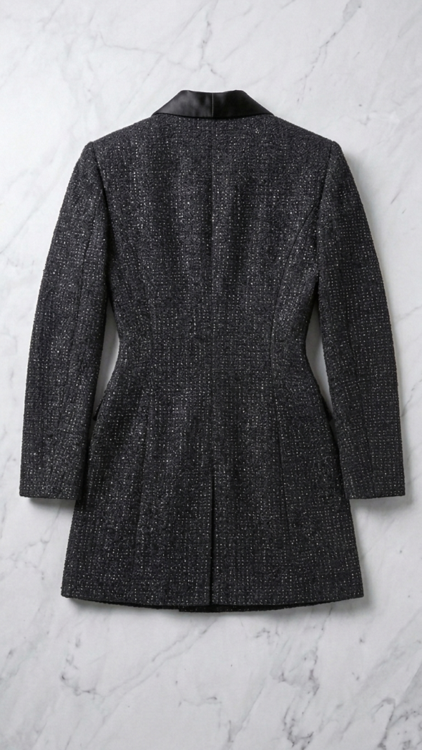 Vestido blazer de tweed negro | Stylicious (15)