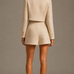 Conjunto de tweed beige y dorado | Stylicious (8)