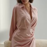 Vestido camisero de satin elegante | Stylicious (3)