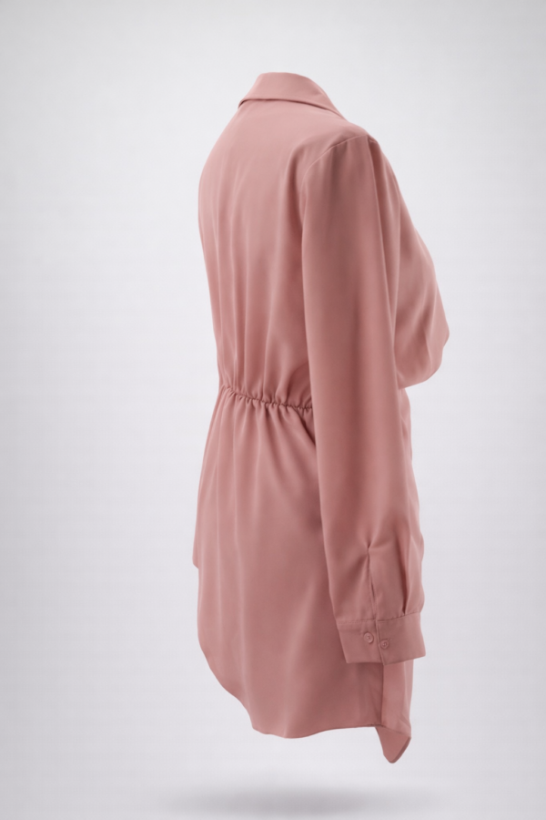 Vestido camisero de satin elegante | Stylicious (30)