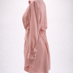 Vestido camisero de satin elegante | Stylicious (28)