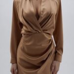 Vestido camisero de satin elegante | Stylicious (5)