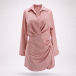 Vestido camisero de satin elegante | Stylicious (27)