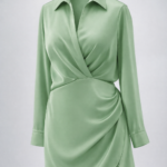 Vestido camisero de satin elegante | Stylicious (25)