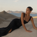 Vestido largo negro fruncido | Stylicious (6)
