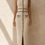 Conjunto top y falda beige elegante | Stylicious (3)