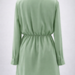Vestido camisero de satin elegante | Stylicious (26)