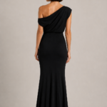Vestido largo negro asimetrico de fiesta | Stylicious (10)