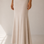 Vestido largo beige asimetrico | Stylicious (14)