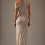 Vestido largo asimetrico elegante | Stylicious (7)