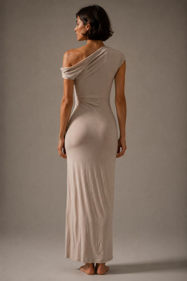 Vestido largo asimetrico elegante | Stylicious (7)