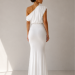 Vestido largo blanco asimetrico | Stylicious (4)