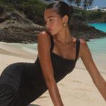 Vestido largo negro fruncido | Stylicious (7)