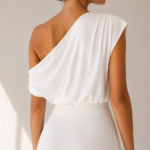 Vestido largo blanco asimetrico | Stylicious (11)
