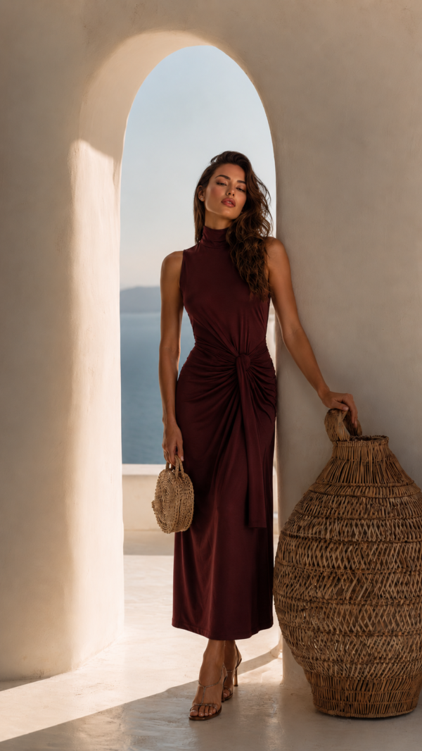 Vestido largo fluido elegante | Stylicious (18)