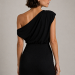 Vestido largo negro asimetrico de fiesta | Stylicious (13)