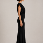 Vestido largo negro asimetrico de fiesta | Stylicious (7)