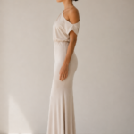 Vestido largo beige asimetrico | Stylicious (11)