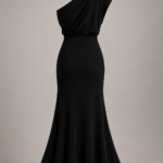 Vestido largo negro asimetrico de fiesta | Stylicious (19)
