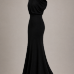 Vestido largo negro asimetrico de fiesta | Stylicious (18)
