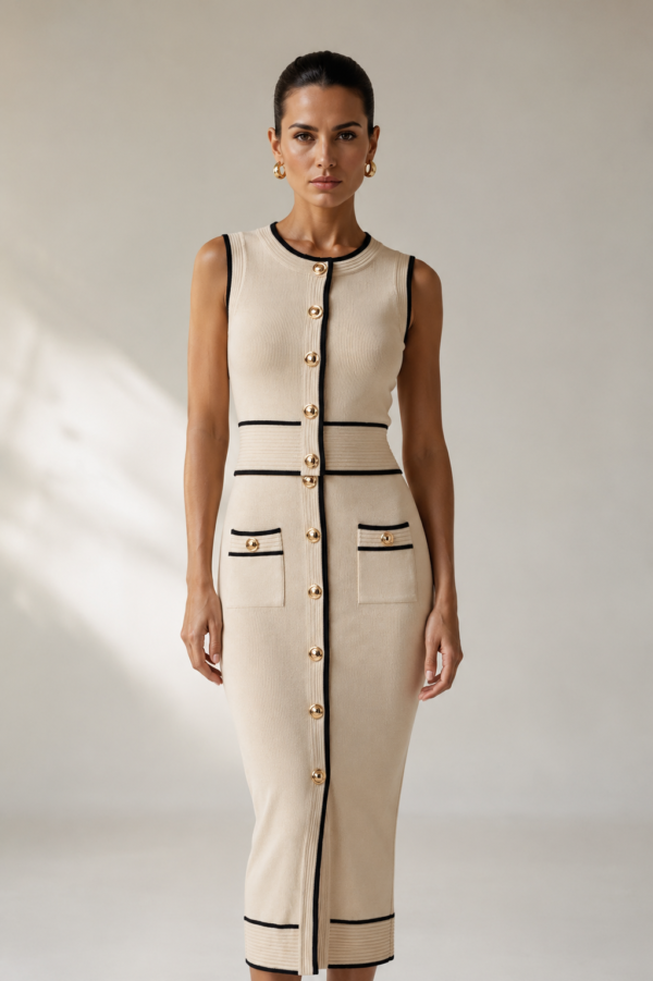 Conjunto top y falda beige elegante | Stylicious (15)
