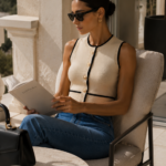 Conjunto top y falda beige elegante | Stylicious (16)