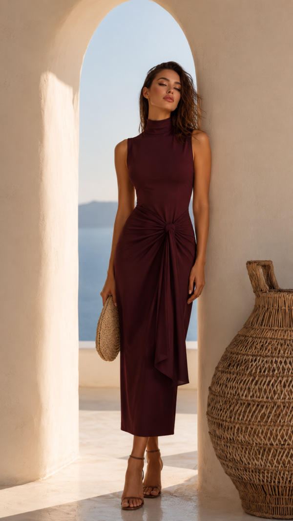 Vestido largo fluido elegante | Stylicious (17)
