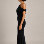 Vestido largo negro asimetrico de fiesta | Stylicious (9)