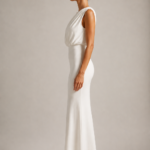 Vestido largo blanco asimetrico | Stylicious (3)