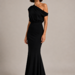 Vestido largo negro asimetrico de fiesta | Stylicious (8)