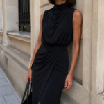 Vestido largo cruzado elegante | Stylicious