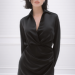 Vestido camisero de satin elegante | Stylicious (12)