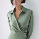 Vestido camisero de satin elegante | Stylicious (10)