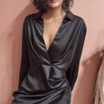 Vestido camisero de satin elegante | Stylicious (16)